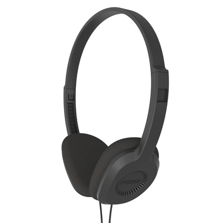 Koss KPH8 Wired On-Ear Lightweight Headphones with 3.5-mm Connector, D-Profile Design, and Dual-Entry Cord, Black