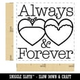 thumbnail image 2 of Mrs and Mrs Always and Forever Wedding Gown Hearts Self-Inking Rubber Stamp Ink Stamper - Lime Green Ink - Small 1 Inch, 2 of 7
