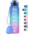 TRAHOOMotivational 32 oz/24 oz Water Bottle with Time Marker, Updated