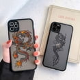 thumbnail image 2 of Funda de teléfono de dragón negro para iPhone 11 7 8 Plus X XR XS 12 13 14 Pro MAX Plus SE 2020, Funda trasera dura de Animal a la moda Tan Jianjun unisex, 2 of 2