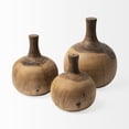 thumbnail image 2 of Mercana Afra Small Brown Solid Wood Vase Shaped Decorative Object, 2 of 5