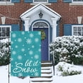thumbnail image 2 of Winter Snowflake Garden Flag Let It Snow 12.5x18 Double Sided Small Burlap Welcome Winter Holiday Yard Outdoor Flag Outside House Decoration (Only Flag), 2 of 6