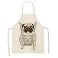 thumbnail image 1 of Awdenio DOG PUG Printed Cotton Linen Sleeveless Apron Kitchen, 1 of 1
