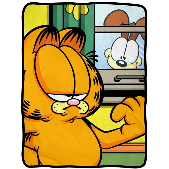 Garfield - Garfield and Odie Fuzzy Soft Fleece Throw Blanket For Bed Couch 46" X 60"