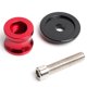 thumbnail image 4 of Carretes de soporte trasero CNC rojos para brazo oscilante de motocicleta, 8 mm, bobinas deslizantes premium, 4 of 5