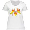 thumbnail image 3 of Inktastic Candy Corn Ghosts for Halloween Women's Plus Size T-Shirt, 3 of 5