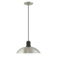 thumbnail image 2 of 41193-91 Livex Lighting Metal Shade - 1 Light Mini Pendant in Coastal Style - 12.5 Inches wide by 11.25 Inches high-Brushed Nickel Finish, 2 of 10