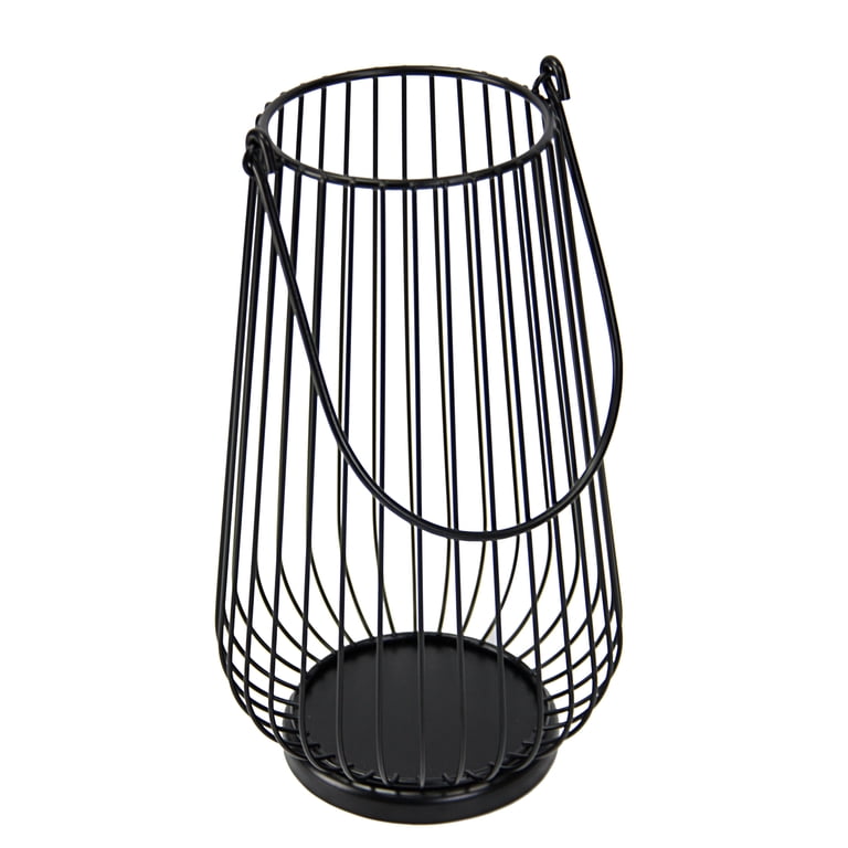 Mainstays Black Metal Wire Candle Lantern, 12-Inch photo 5