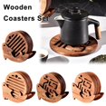 thumbnail image 2 of Round Heat Insulation Coaster With Stand Z4Y6 Set, 2 of 8