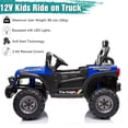 thumbnail image 6 of YOFE Kids Ride on Truck Toy for 3-6 Ages, 12V Ride on Car with Remote Control, 3 Speeds, Soft Start, Music, LED Lights, Battery Powered 4 Wheels Ride on Toy Vehicle for Kids Birthday Gift, Blue, D1295, 6 of 13