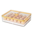 thumbnail image 1 of Kitchen Transparent Egg Box with Lid Refrigerator Fresh-Keeping Storage Box Household Egg Rack Freezer Seal Bins Yellow, 1 of 8