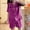 Purple, variant on YHAJDS 2 Piece Sleepwear Short Sleeve Button Down with Shorts Summer Pajama Set for Women