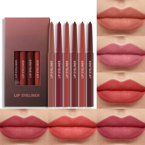 Matte Lip Liner, 6pcs 0.3g Easily Draw Lip Liner Pencil Beautiful for Daily Use