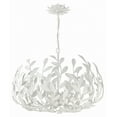 thumbnail image 2 of Crystorama Broche 6 Light Matte White Chandelier - 27"W x 19"H x 27"D, 2 of 9