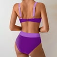 thumbnail image 3 of Jamicy Womens Bikini Swimsuits Fashion Swimwear 2 Piece Bathing Suits Color Block Criss Cross Swimwear Quick Dry Swimsuits, 3 of 6
