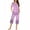 Pink, variant on WIZUTIZ Pajamas for Women Pj Set Women's Round Neck Lattice Print Short Sleeve Sleepshirt And Pants Sets Homewear Pajamas With Pockets Tax Free Weeke