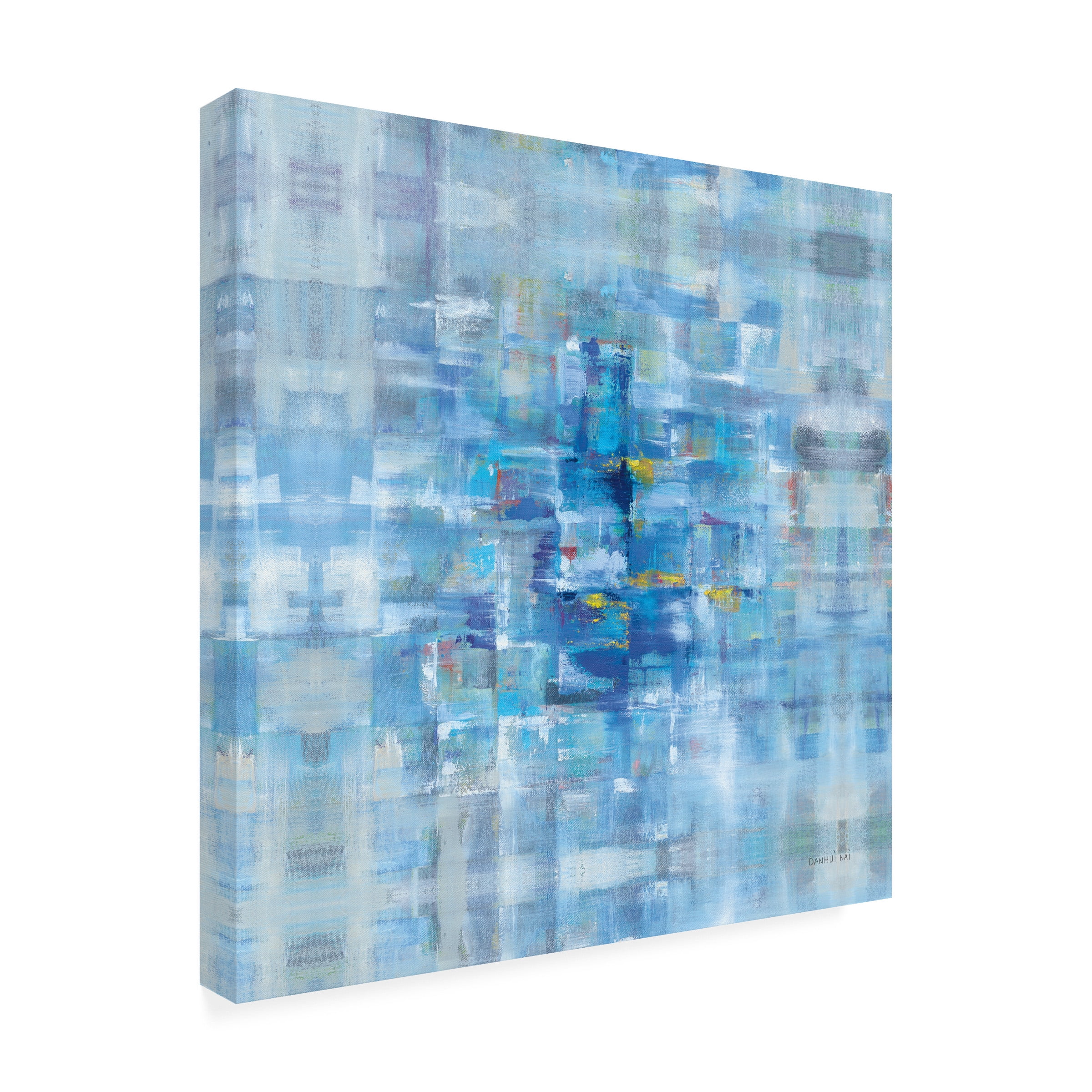Trademark Fine Art 'Abstract Squares Blue' Canvas Art by Danhui Nai