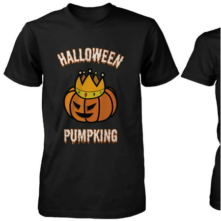 Halloween PumpKing and PumpQueen Matching Couple Shirts Perfect for Horror Night