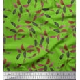 thumbnail image 1 of Soimoi Green Viscose Chiffon Fabric Leaves Watercolor Fabric Prints By Yard 42 Inch Wide, 1 of 3