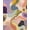 Pink, Pattern 2, variant on ODIKA 8'x10' Washable Area Rug Non-Shedding, Easy Care, Pastel Geometric Abstract Design Modern Art with Bold Shapes for King Size Bedroom Under Bed, Master Suite