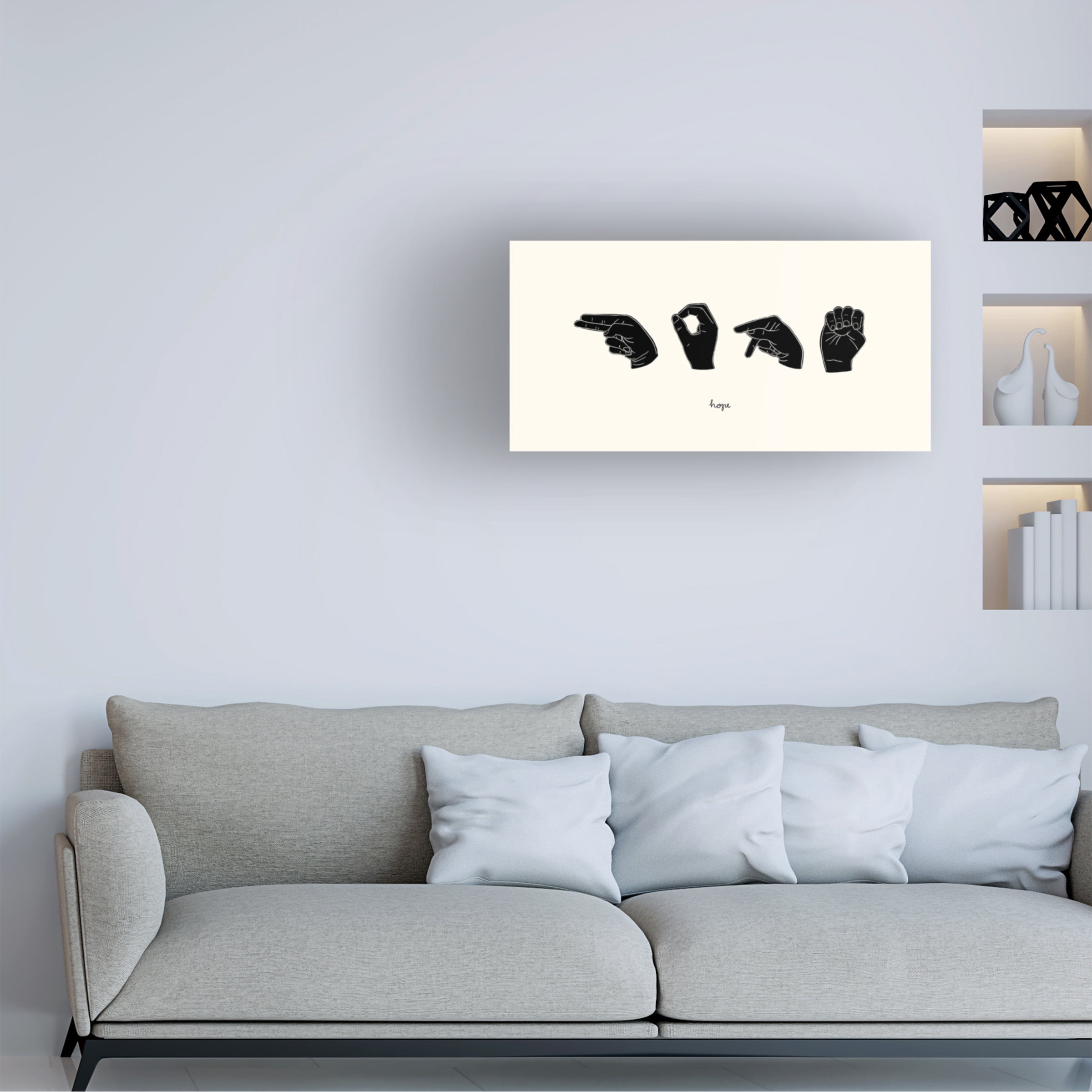 Emma Scarvey 'Sign Language II' Canvas Art