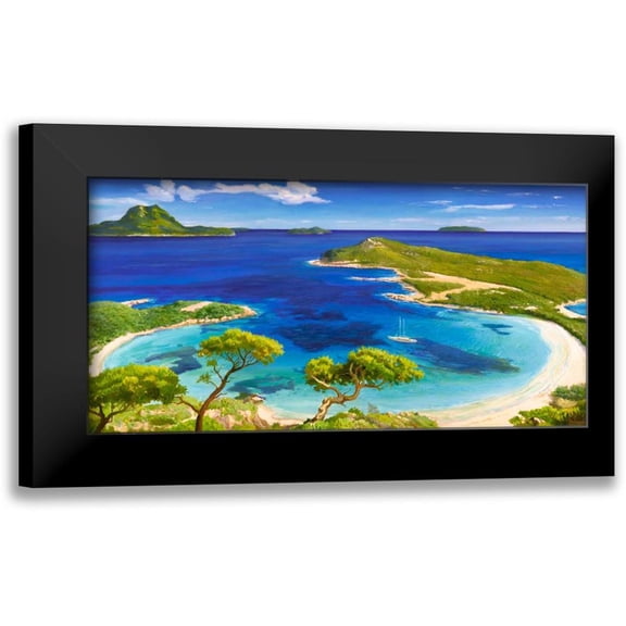 Galasso, Adriano 14x9 Black Modern Framed Museum Art Print Titled - Mediterraneo