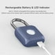 thumbnail image 4 of Mini Candado de Huella Dactilar Recargable por USB, con 20 Dactilares, Resistente A Salpicaduras y Antirrobo, IPX2., 4 of 5