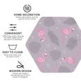 thumbnail image 4 of Disketp Pink Flamingo (2) Funny Coasters,4 Pcs Leather Coasters With Holder, Perfect Housewarming Hostess Gifts,Protect Furniture From Water Marks Scratch, 4 of 9