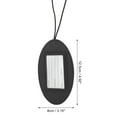 thumbnail image 2 of Unique Bargains 1 Pc Oval Elastic Cord Luggage Tag for Travelling Black Polyurethane, 2 of 5