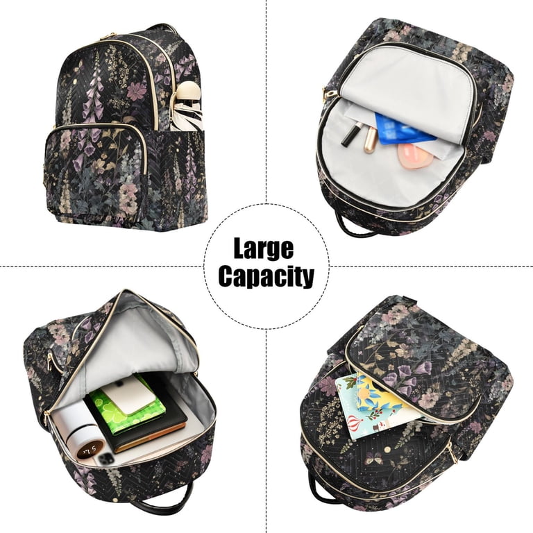 floral mini backpack hogh quality 5 Posh Peanut Girl's Laney in Pink 9W x 10.5H x 4.5D 22.8cm W x 26.6cm H x 11.4cm D This is an officially licensed Disney product. FORMRS Mini Backpack Purse for