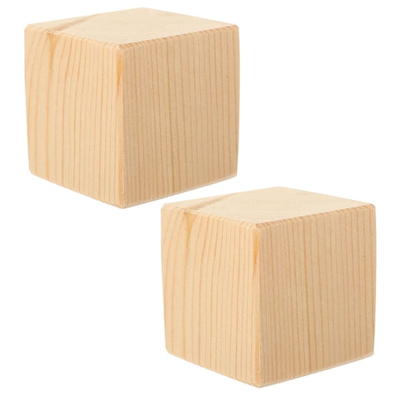 OUNONA 2 Pcs Table Riser Wooden Risers Brown Square Anti Slip For Homeowners