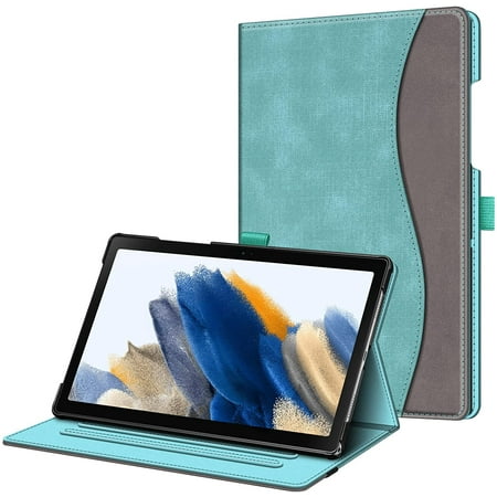 Fintie Case for Samsung Galaxy Tab A8 10.5 inch Tablet 2022, Model SM-X200/X205/X207, Multi-Angle Viewing Stand Cover Auto Wake/Sleep with Pocket, Turquoise