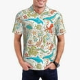 thumbnail image 1 of Balery Sea Animal Camisa Polo de Hombre con Estampado, de Manga Corta y Tejido Medio, Camisa Tipo Golf Polo-4X-Large, 1 of 6