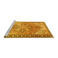 thumbnail image 2 of Ahgly Company Machine Washable Indoor Square Persian Yellow Traditional Area Rugs, 6' Square, 2 of 4