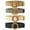 Black, variant on FNGZ Polyester Belt | 4X Belt | Woven Elastic Stretch Waist Belt Women Skinny Dress Belt Wooden Style Buckle Waist Dress Band