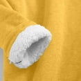 thumbnail image 4 of YUGYXL Thermal Hooded Zip Up Sweatshirt for Women Fall Winter Warm Long Sleeve Soft Fuzzy Fleece Sherpa Lined Tunic Hoodies Yellow S, 4 of 9