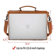 thumbnail image 3 of Maletin Porta Laptop 15.6 Pulgadas De Cuero Marron Malubero Malu2182, 3 of 3