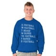 thumbnail image 4 of Bored Football Sport Schedule Men's Crewneck Sweatshirt Brisco Brands L, 4 of 6