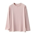 thumbnail image 2 of Bovxnpu Women's Pajama Tops Sleep Shirt, Women's Thermal Shirt Solid Color Cotton Warm and T Shirt for Homewear Sleepwear Loungewear, 2 of 3