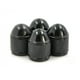 thumbnail image 1 of BRIGHTFUFU Cubiertas de tapas de válvula de neumático de coche tipo bala de 4 piezas (negro), 1 of 6