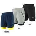 thumbnail image 3 of Pantalones cortos de running 2 en 1 para hombre, secado rápido, transpirables, activos, 3 of 7