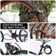 thumbnail image 3 of Candado para bicicleta a prueba de agua, candado con cable de metal de 150 cm Candado para bicicleta Candado con combinación multifuncional de 4 dígitos, con soporte de montaña con luz LED para m, 3 of 5