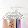 Homemaxs 4pcs 5 Rings Belt Rack Nonslip Plastic Hanger Scarf Tie Holder Spacesaving Closet