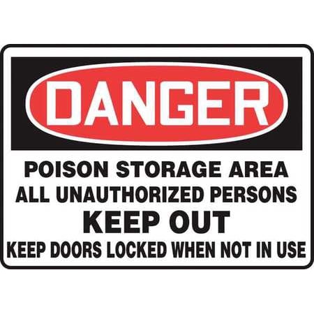 Danger Sign, Accuform Signs, MCHG041VS, 10"Hx14"W