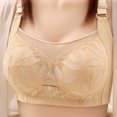 thumbnail image 2 of Hrsba Lace Bra,Wireless Bras for Women,Everyday Bras,Solid Color Wirefree Seamless Plus Size Large Cup Bra with Lace Details for Daily Wear, 2 of 3