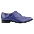thumbnail image 5 of LIBERTYZENO Mens Purple Leather Oxford Dress Shoes Hornback Print Male, 5 of 8