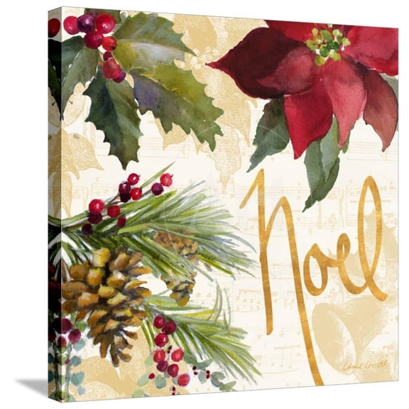 Christmas Poinsettia III, Botanical Stretched Canvas Wall Art by Lanie Loreth Sold by Art.Com