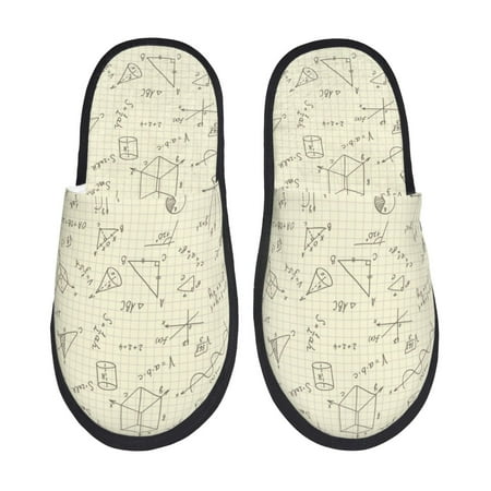 

Slippers for Women Men equation Math formula Warm Womens Mens House Shoes Bedroom Slippers Fuzzy Memory Foam Slippers Winter House Indoor Shoes Aesthetic Dorm Slippers