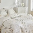 thumbnail image 4 of Juego de edredón UOZZI BEDDING en blanco crema con Black Branch Queen, 4 of 9