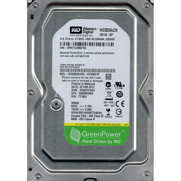 Western Digital WD3200AUDX-61WNHY0 320GB DCM: HGNCHV2AH